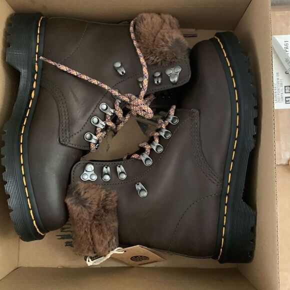 Dr. Martens | 1460 Serena Faux Fur Trim Boot - Picture 7 of 10